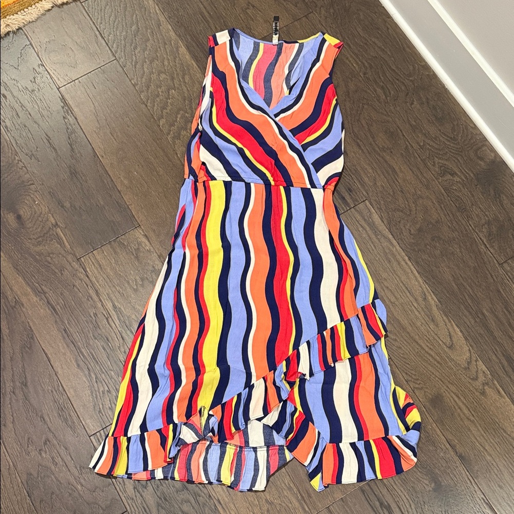 Plenty by Tracy Reese Asymmetrical Dress in Bold Stripes